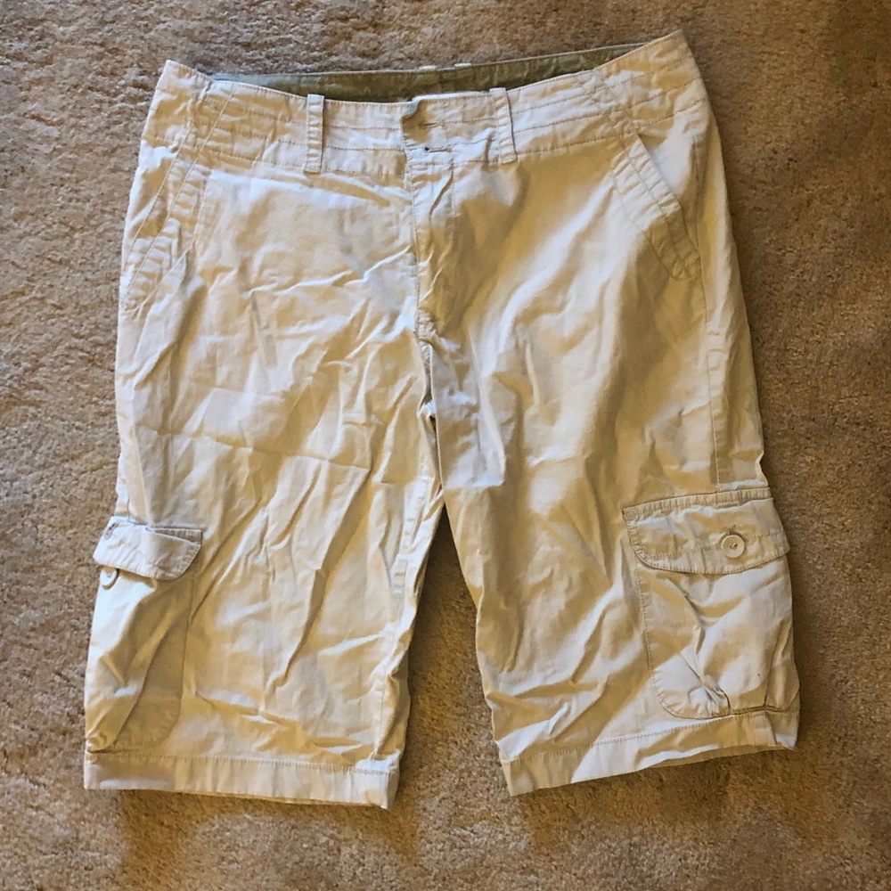 Beige Cargo Shorts